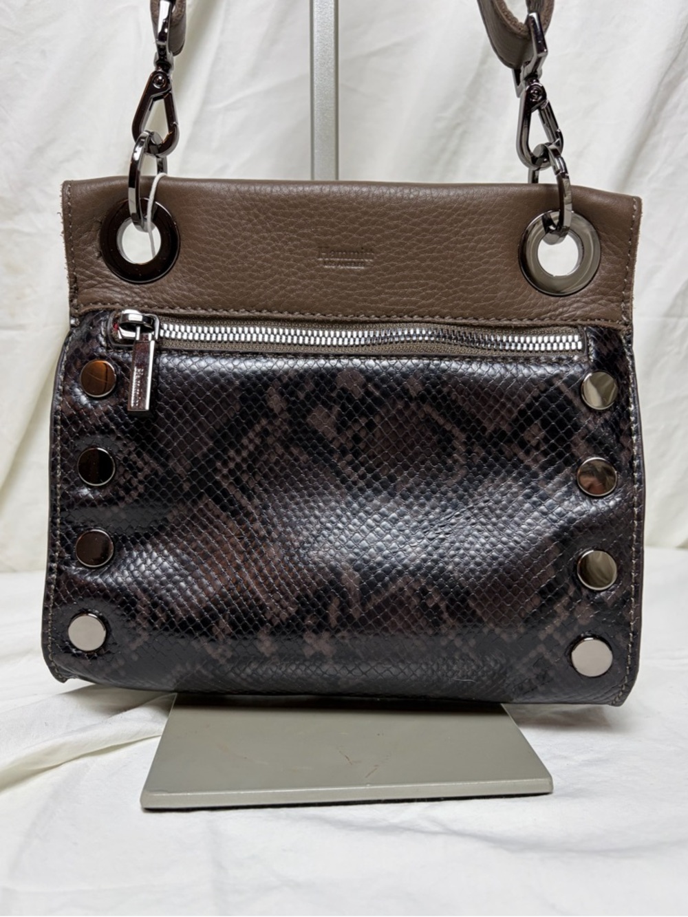 NWT Hammitt Tony Small Crossbody | Black Snakeskin Embossed Leather - Picture 4 of 11